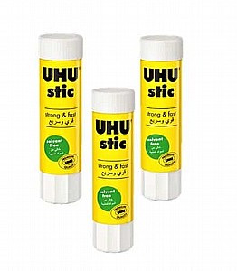 מארז שלישיה דבק סטיק UHU קטן מארז שלישיה דבק סטיק UHU קטן